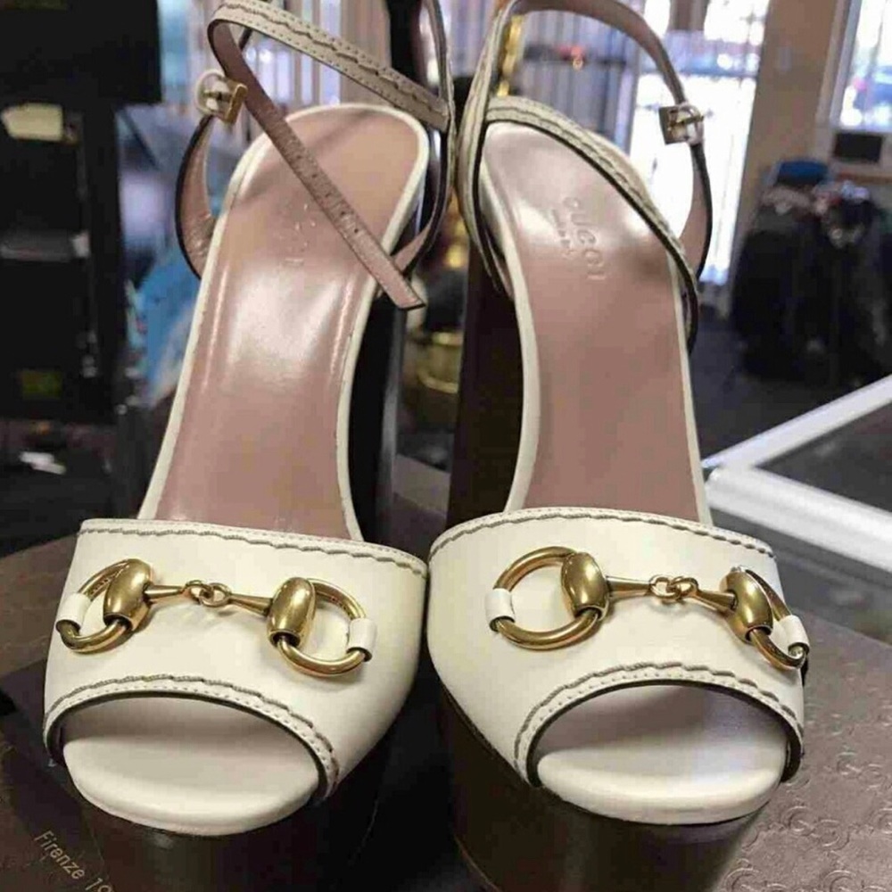 👡 Gucci Claudie Horsebit Block Heel Sandal